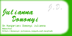 julianna domonyi business card